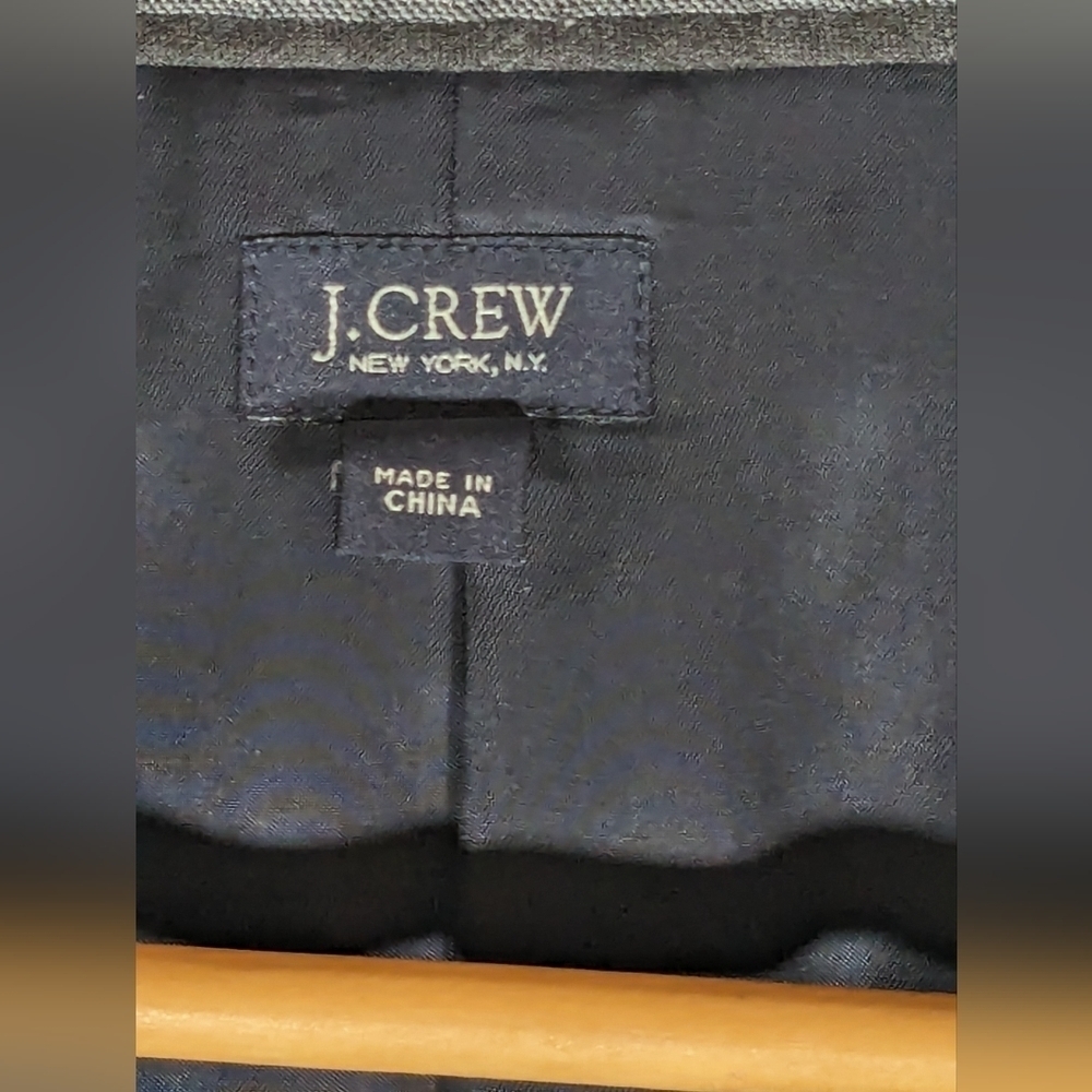 J. Crew N.Y. Ludlow Dark Grey Italian Wool Blazer Size 40R - Picture 10 of 16